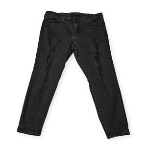 Torrid Jeans‎ Women's Sky High Skinny Size 24R Black Tapered Premium Stretch